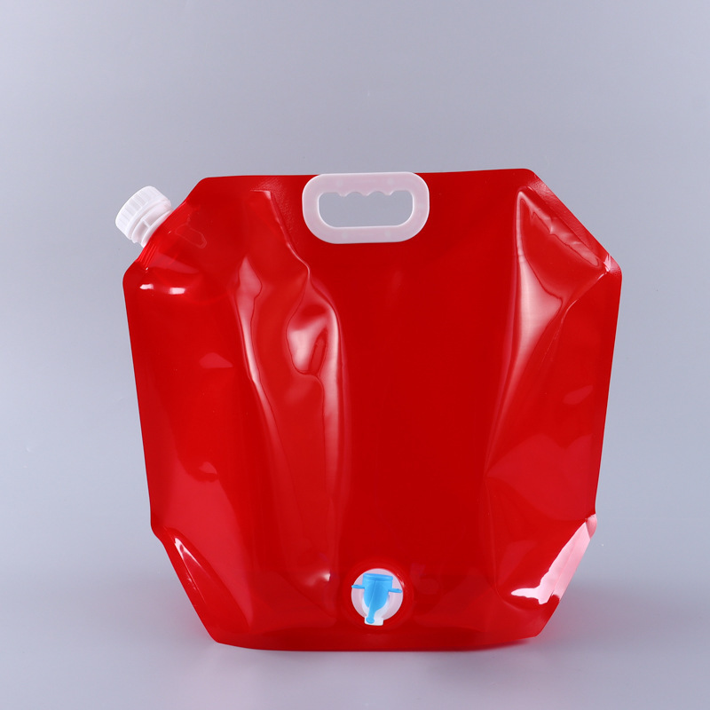 Bolsas de cerveza plegables prefabricadas, bolsas transparentes con boquilla para envasado de cerveza, bolsas de cerveza para llevar, bolsas portátiles con válvula para almacenamiento de agua