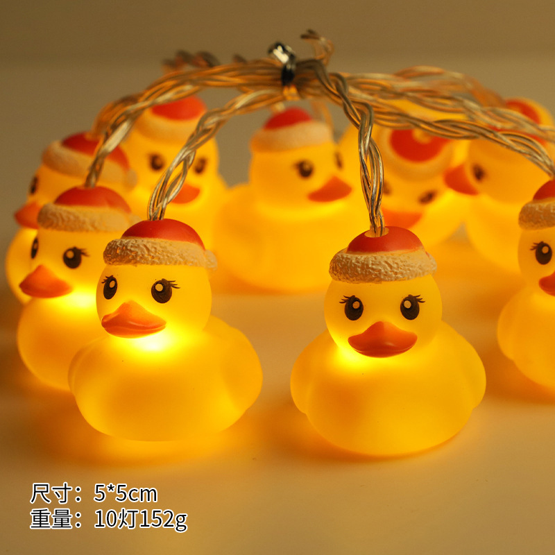 Luces LED de Navidad, luces LED de vinilo con forma de animales, luces de Navidad con forma de pato de dibujos animados, luces de Navidad de Amazon, luces decorativas navideñas