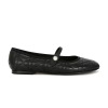 Su Yinyin, the same lady, imported lambskin, rhodole rhodium pearl buckle ballet flat bottom single shoes female Maryzhen