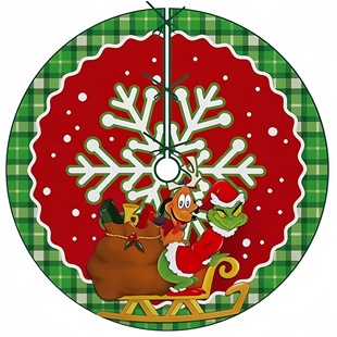 New Cross Border Christmas Christmas Tree Skirt Collar Grinch Decorative Bottom Ornaments Craft Decorations Wholesale Saint
