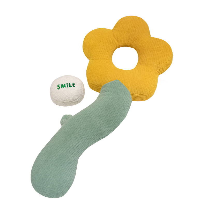 Almohada Larga en Forma de Flor de Peluche Suave para Cama y Dormitorio image 6