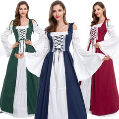 萬聖節服裝歐美中世紀文藝復興cosplay角色扮演長裙戲服大碼女裝