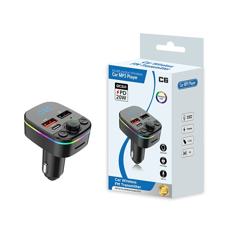 Автомобильный Bluetooth MP3-плеер громкой связи воспроизведения карты автомобиля FM-передатчик с автомобильным зарядным устройством источник завод