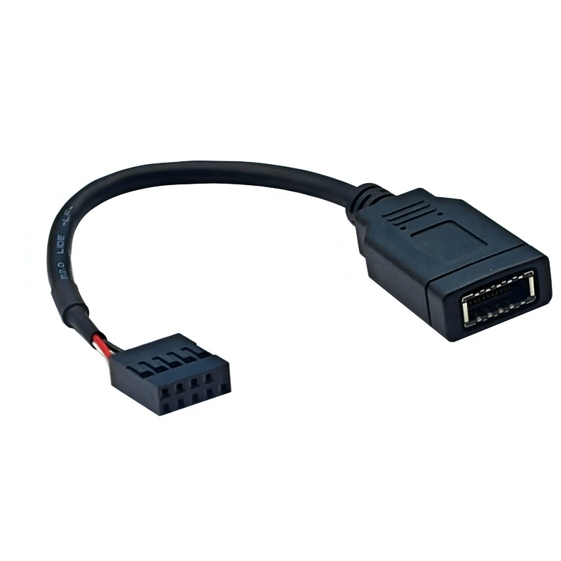 USB передняя панель кабель 9PIN к TYPE-E KEY-A к USB-A - короткая линия шасси передний TYPE-C