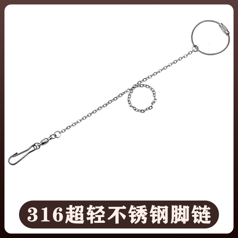 不锈钢鹦鹉防飞牵引绳脚链  不锈钢螺纹手环合金脚环宠物用品用品