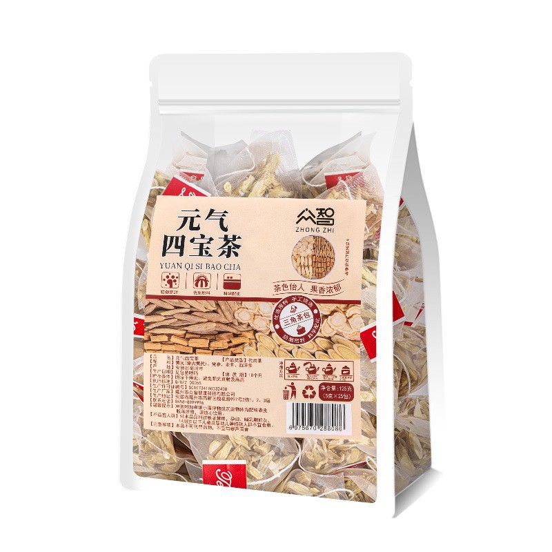 Zhongzhi 三角バッグ 25 パック/バッグ桃ウーロン茶四神スープ雪梨茶竹杖草根ジャスミン緑茶ドロップシッピング