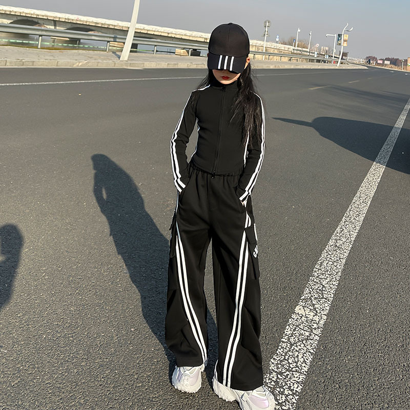 女童2025春秋新款韩版洋气时髦套装女大童休闲运动卫衣两件套潮裤|undefined