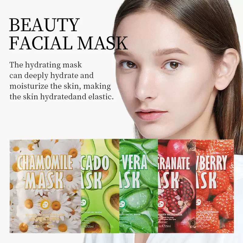 KORMESIC全英文版水果面膜 face mask 面部护理跨境外贸厂家批发