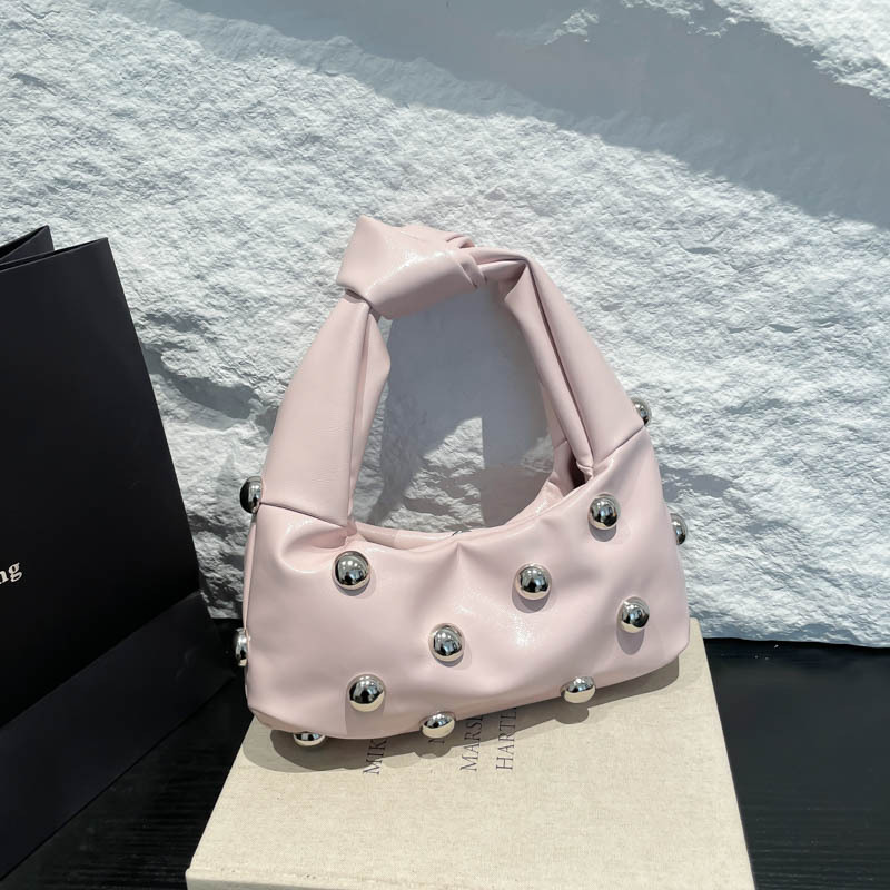 Bolso de axila con textura transfronteriza 2025 primavera nuevo bolso femenino bolso de moda de alta gama bolso de hombro con cuentas personalizado