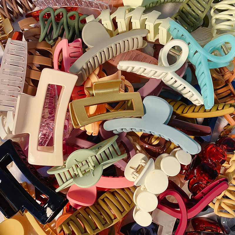 Clip de pelo de gran tamaño esmerilado simple Cabeza trasera updo horquilla de alto grado tiburón clip horquilla tocado al por mayor