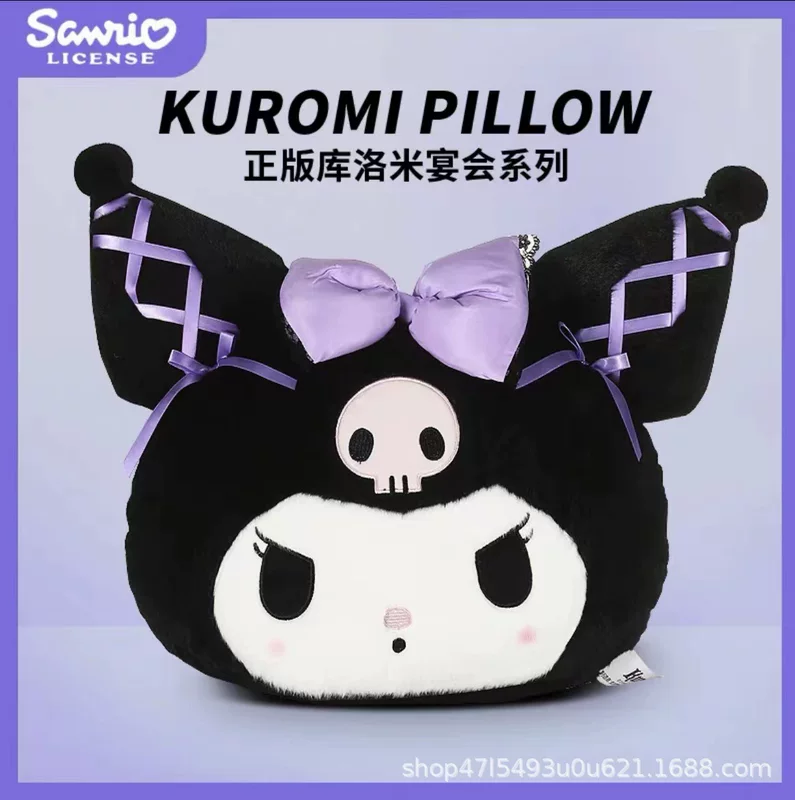 Aojiier Banquet Kuromi Milady Pillow with Floral Meaning Melod y Pillow for Student Office Nap Soft Cushion Birthday Gift