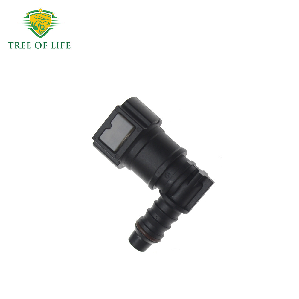 Car Fuel Line Quick Hose Connector Id8 9.89 Nylon Oil Pipe Connection Disconnect Release Hose 90 Degrees