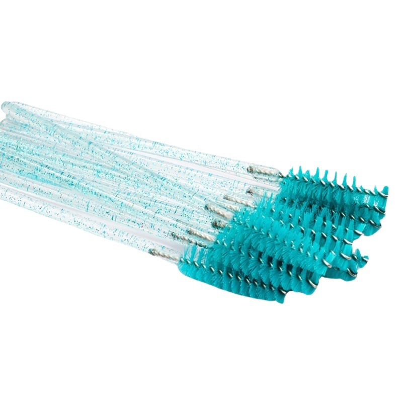 Herramienta de pestañas de injerto de varilla de cristal cepillo de pestañas desechable ceja peine cepillo espiral cepillo pequeño color rizador de pestañas cepillo de cejas