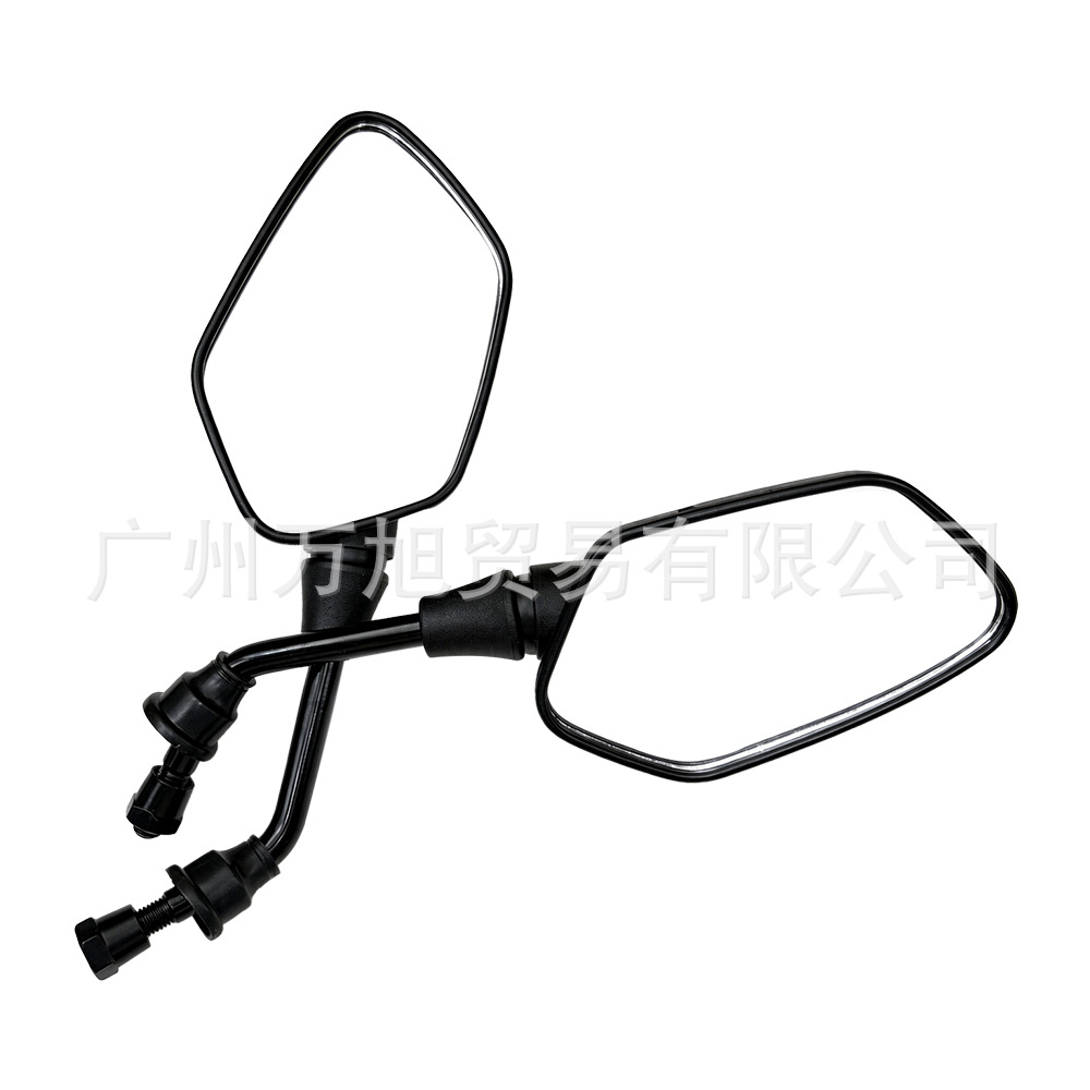10MM Cross-Border Best-Selling Wide-View Reflective Mirror Black Modified Rearview Mirror for Motorcycles and Electric Vehicles