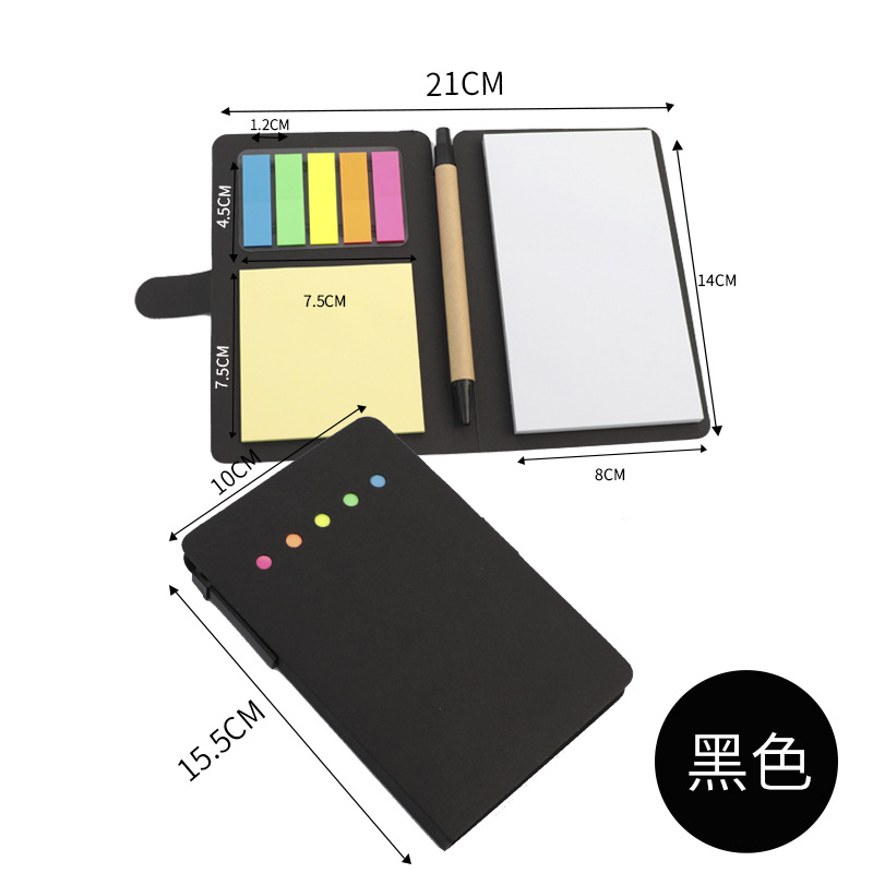 Suministro transfronterizo socket notebook al por mayor color sólido simple post-it notebook con bolígrafo creativo