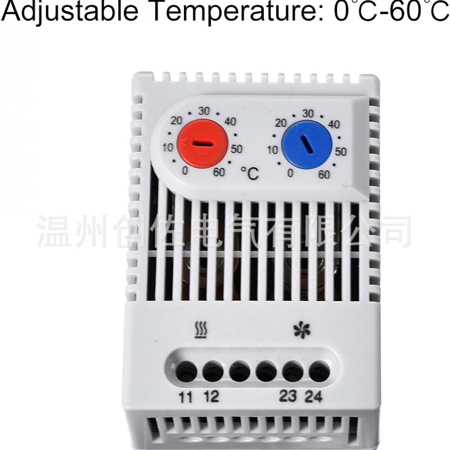 uxcell 机械温控器 0-60°C 可调节紧凑型N.C/N.O 温度控制器开关