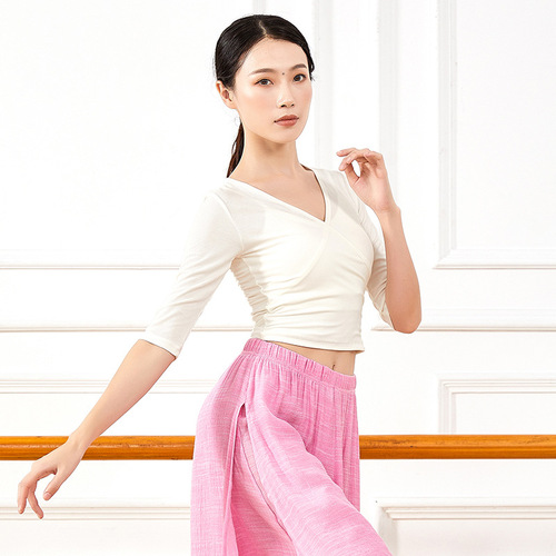 Welfare Latin dance practice clothes for women, adult modern dance practice clothes, yoga body suits, classical dance tops