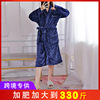 Flannel robe XL 300 thickening keep warm Autumn and winter pajamas pajamas Cross border Specifically for