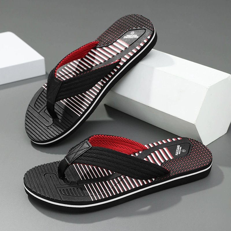 [Трансграничные] Мужские летние шлепанцы, нескользящие, против запаха, легкие, с высоким дном, на толстой подошве, не вонючие ноги, пляжная обувь большого размера.