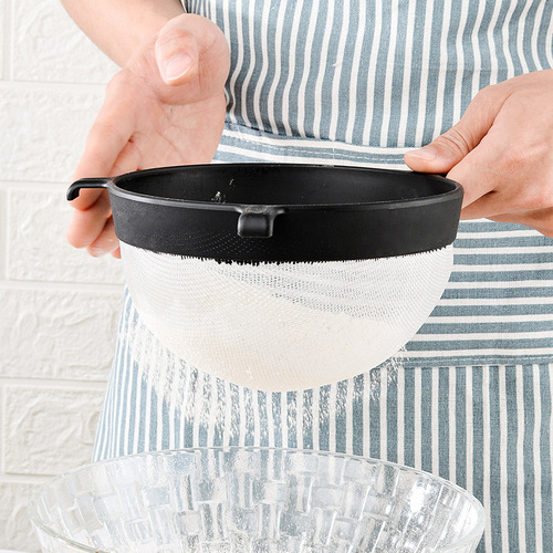 Plastic flour sieve hand-held filter sieve powdered sugar sieve hand-held flour sifter sieve surface sieve plastic powder sieve