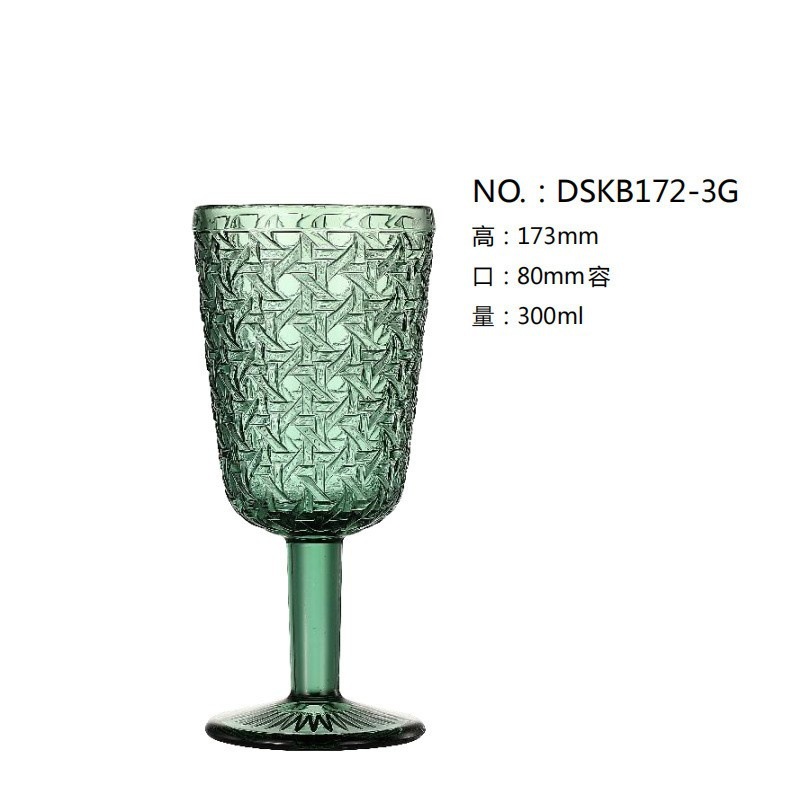 Taza de vidrio de color brillante taza de whisky de geometría de hielo taza de jugo taza de vino taza de flores taza de color set al por mayor