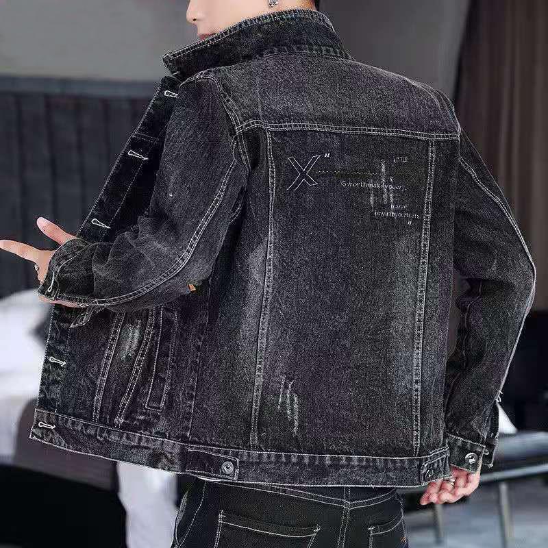 Men's Denim Jacket Spring and Autumn New Korean Style Slim-fit Casual Work Jacket Fashionable Laps Top Jacket Jacket