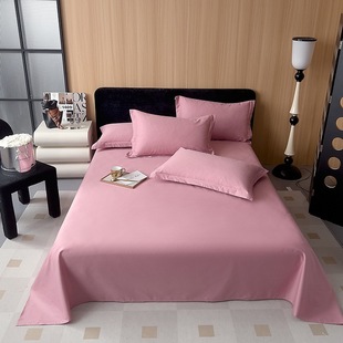 Comfortable and Soft Pure Color Single and Double Bed Sheetss for Sleeping Naked - Multi-Color