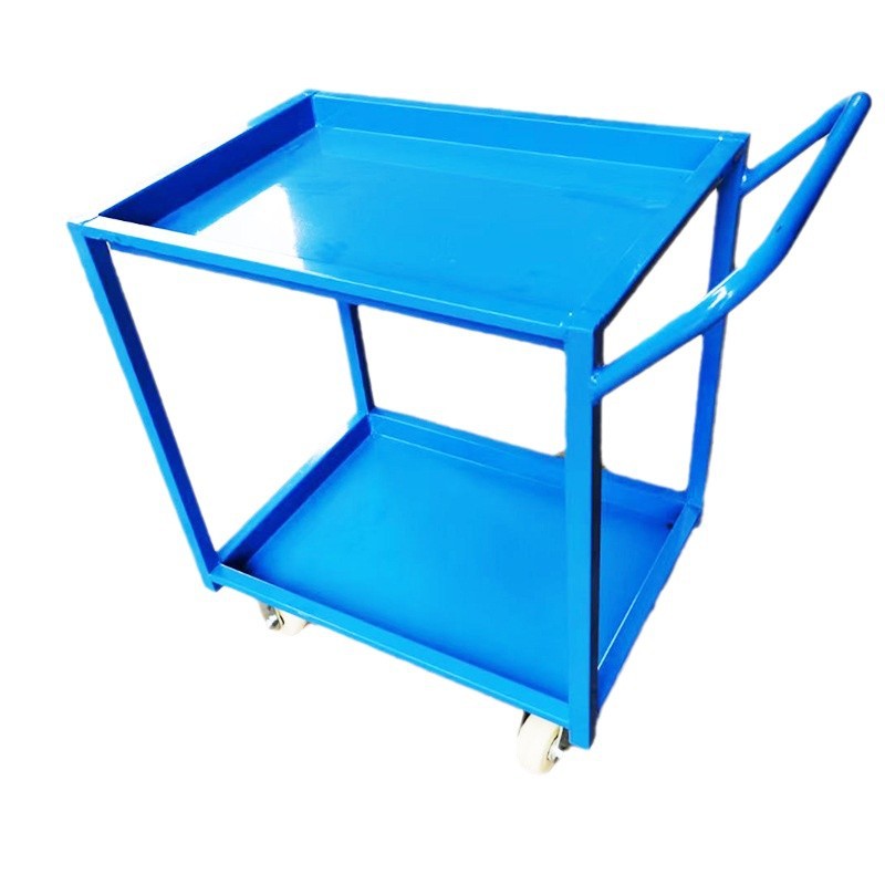 厂家供应 物流牵引车 ALSTC金属平板推车 双层 堆料车