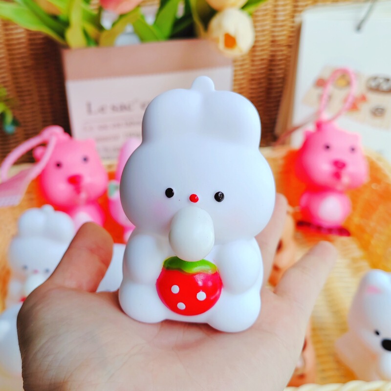 カピバラバブルピンチ減圧おもちゃかわいいルビーバブルペンダントキーホルダープッシュギフト|undefined