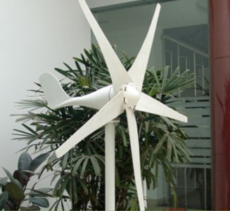 五叶三相同步永磁风力发电机家用户外铝合金车载便携12v24v