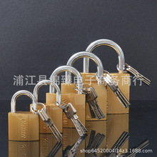 SHIHUAN月牙槽钥匙仿铜锁原子锁单开锁抽屉锁柜子锁防盗防撬锁具