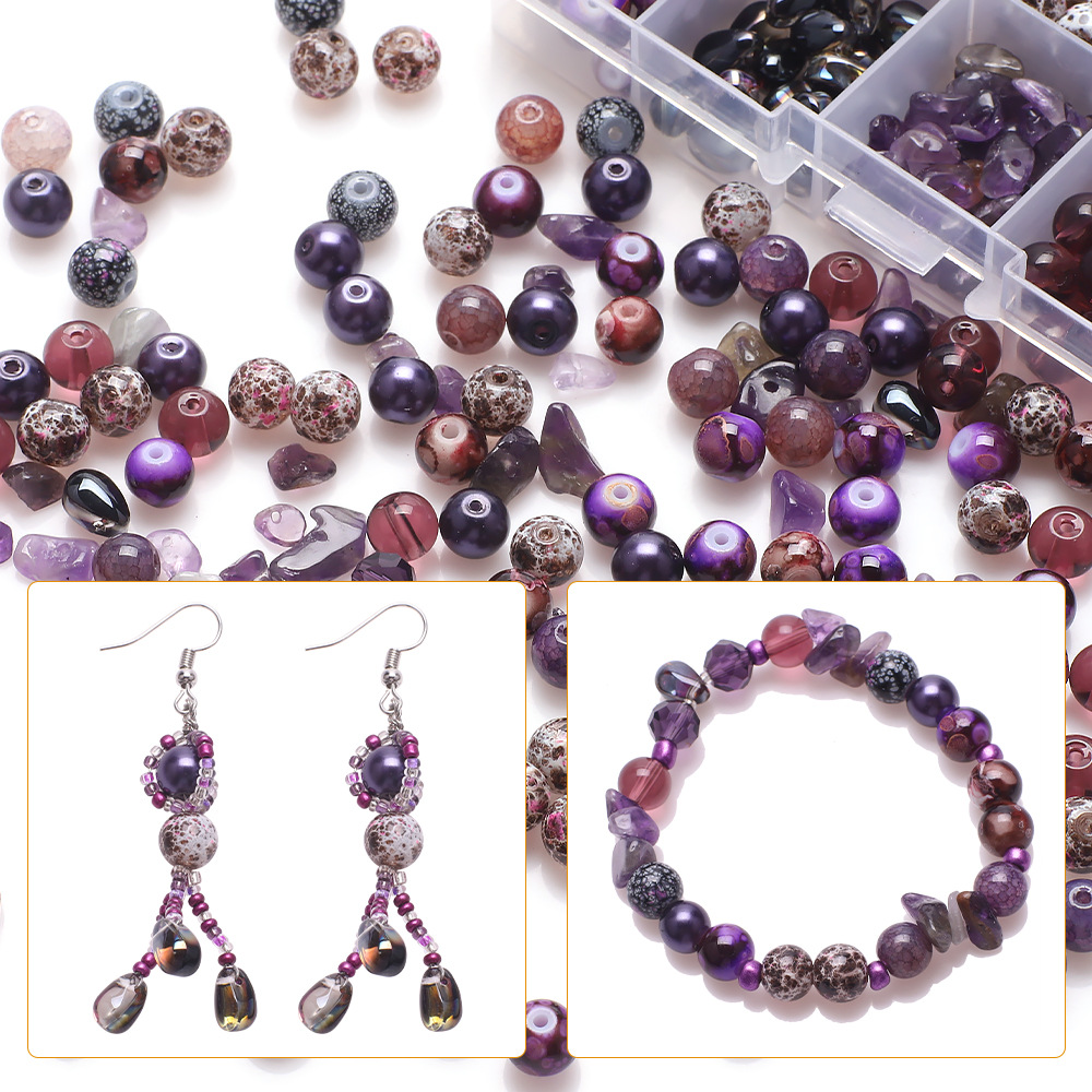 1 Set Diameter 8mm Glass Irregular Round Beads display picture 32