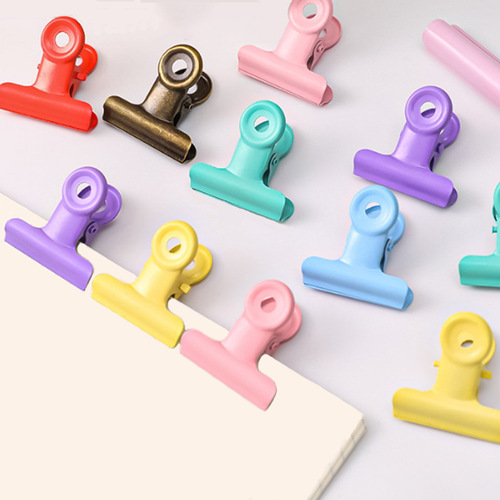 Colorful paint round clip 31MM metal round clip candy color ticket clip information storage account clip cross-border exclusive supply