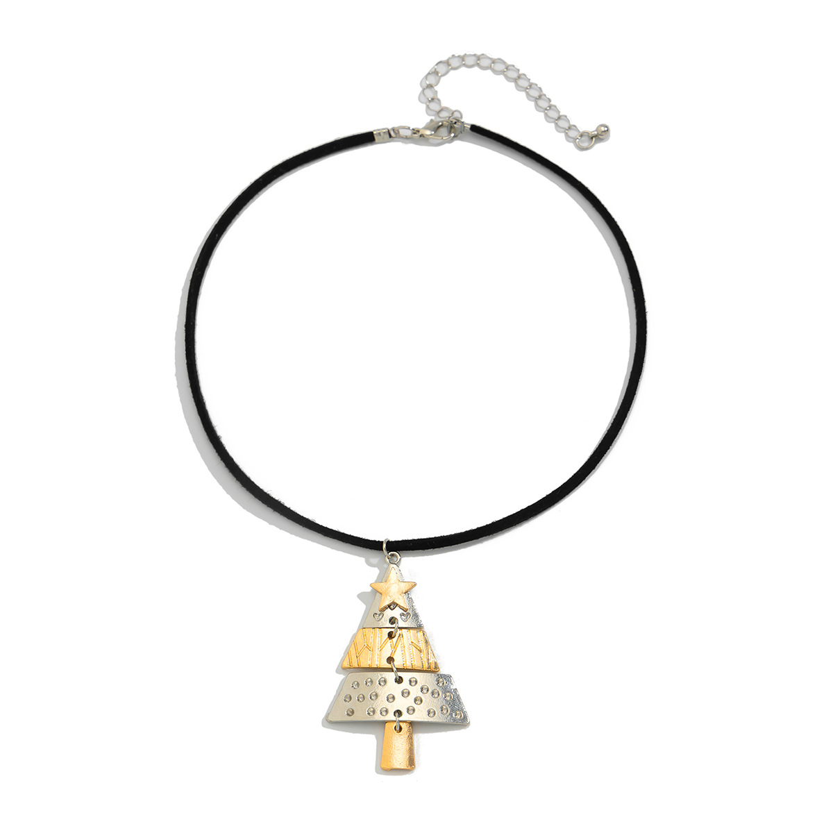 Weihnachtsbaum Anhänger Halskette Set Schmuck Geschenk Damen_voghion.com