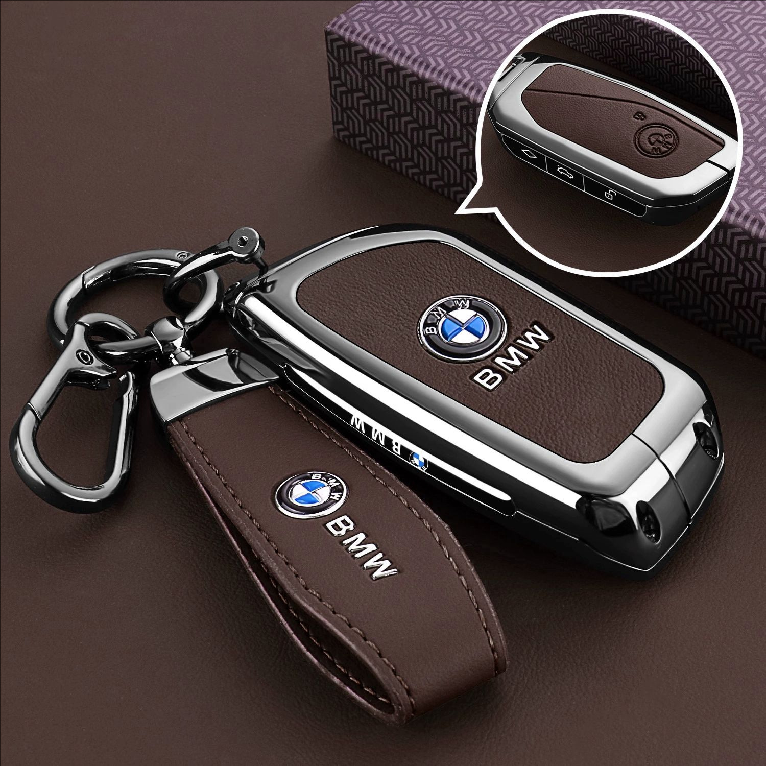 Suitable for 25 Bmw 5 Series Key Covers 530Li/525Li Bag 7 Series 3 Series New X1/I5/X7 Shell Bmw Buckle