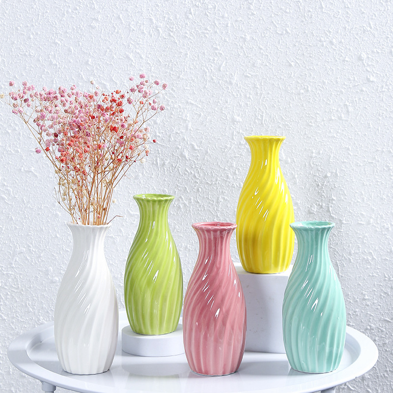 INS Estilo nórdico cerámica pequeño florero decoración florero flor seca flor artificial decoración Decoración