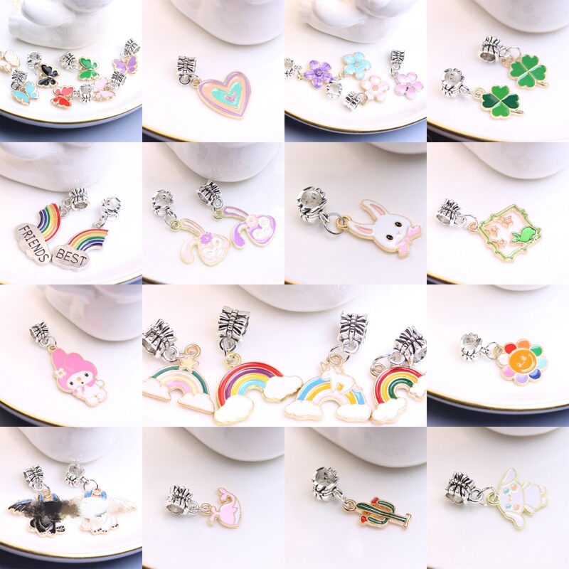 DIY jewelry accessories alloy drop necklace pendant children make cute bracelet pendant manufacturers spot wholesale