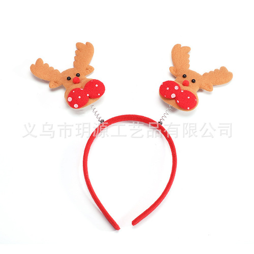 New Christmas Glowing Cartoon Headband Gift for Kids Festival Christmas Glowing Glasses Party Headband