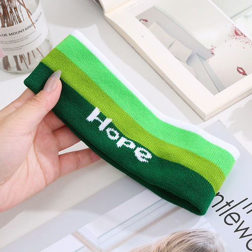 Sports headband unisex fitness yoga sweatband outdoor running absorbent sweat street dance hair tie fashion