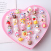 Children's cute jewelry, fruit cartoon ring, Korean style