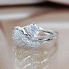 Zirconium, fashionable gemstone ring, angel wings, wedding ring, brand jewelry, European style, internet celebrity, wholesale