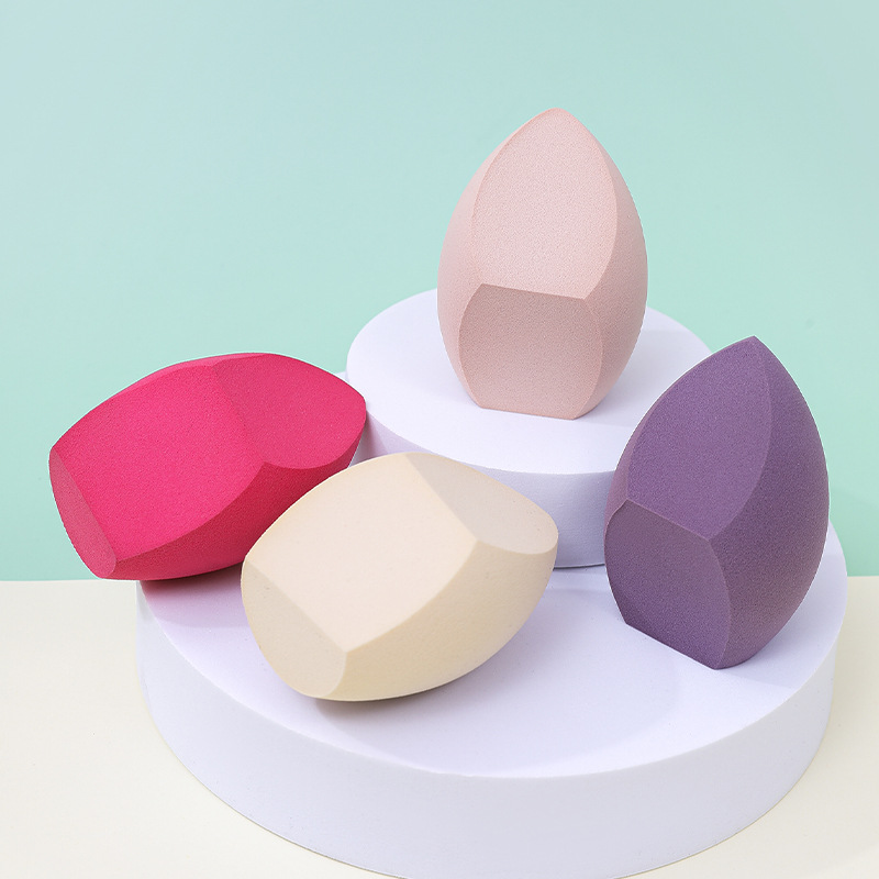 Fábrica personalizada gigante maquillaje huevo polvo super suave no látex cortar tres cuchillos maquillaje esponja huevo maquillaje al por mayor transfronterizo