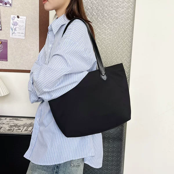 Fashion Women's Canvas Nylon Underarm Bag Trendy All-match Large Capacity Shoulder Handbag Tote Bag Women's Bag