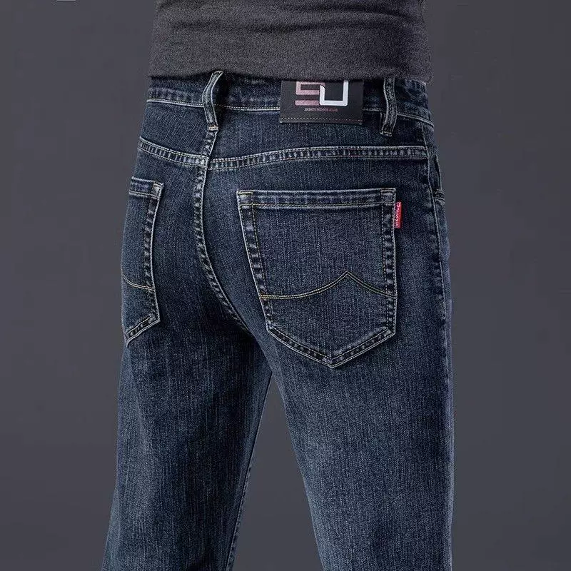 Джинсы, брюки для отдыха, для подростков, свободный прямой крой, slim fit