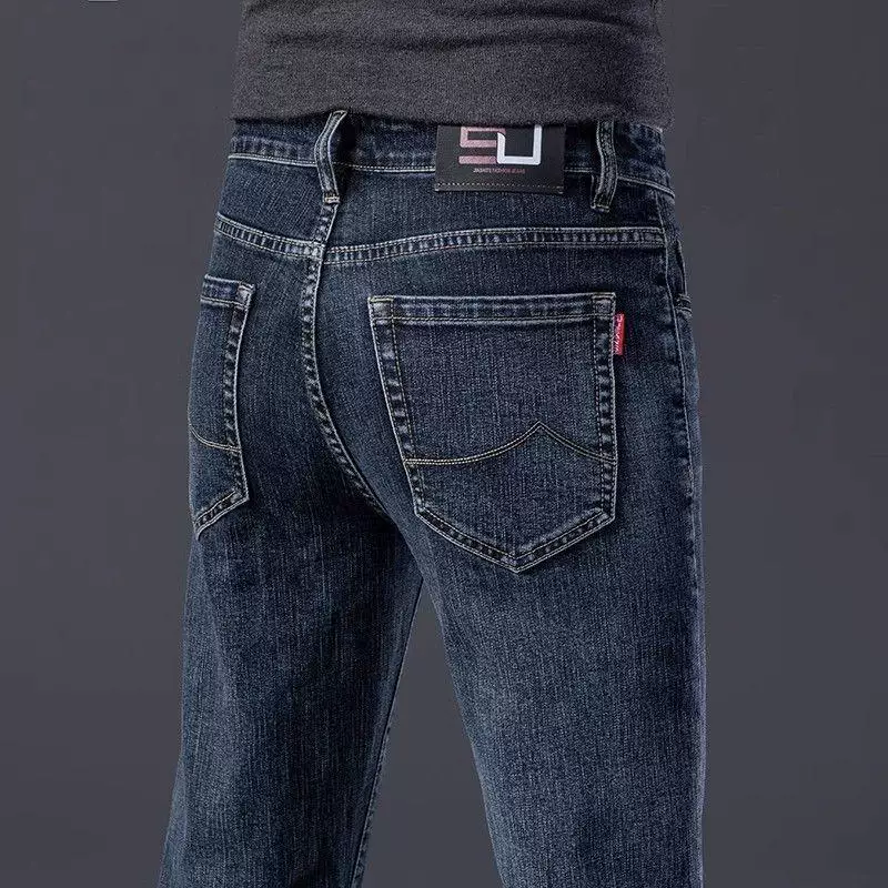 Джинсы, брюки для отдыха, для подростков, свободный прямой крой, slim fit