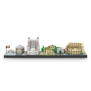 Zitianyoubuild Moc: C7551 Roman Skyline Architectural Model 373 Particle Count