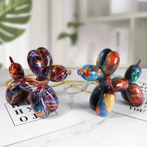 European-style creative water transfer colorful graffiti balloon dog ornaments home soft decoration living room entrance TV cabinet decorations