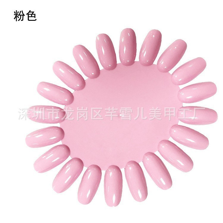 Herramientas de uñas transfronterizas 50 piezas de esmalte de uñas muestra de pegamento de esmalte de uñas, tarjeta de color trapezoidal puntiaguda de cabeza plana, pieza de práctica de uñas