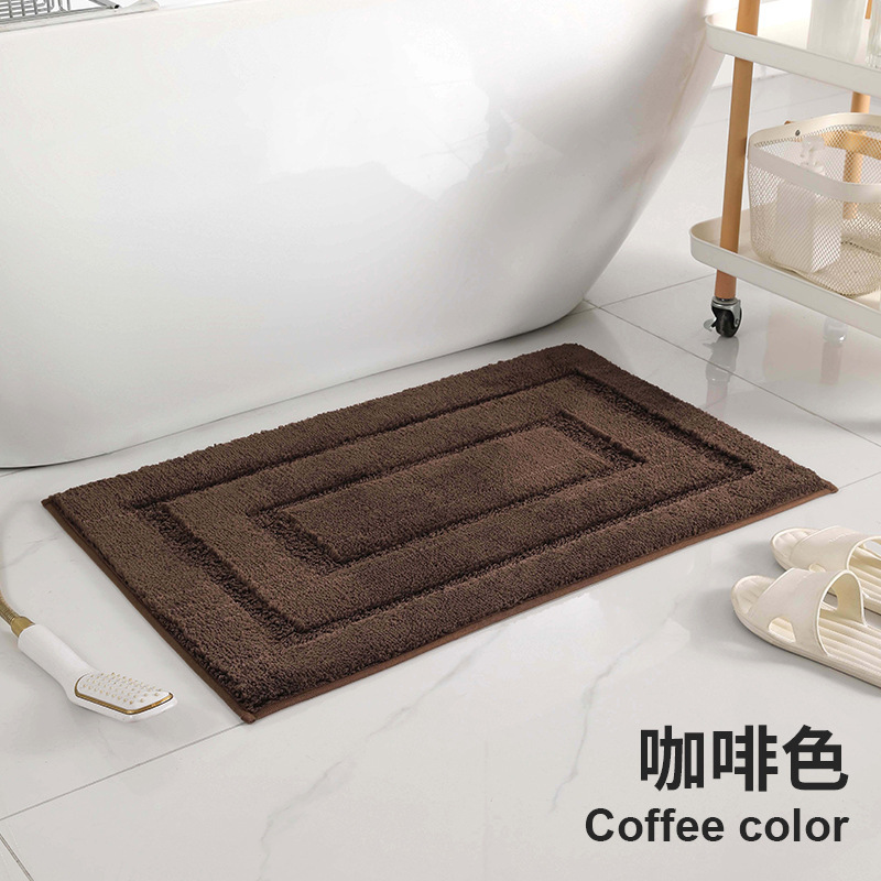 Cojín de absorción de agua transfronteriza flocado grueso lavable con máquina cojín de piso cojín antideslizante cojín de puerta alfombra doméstica