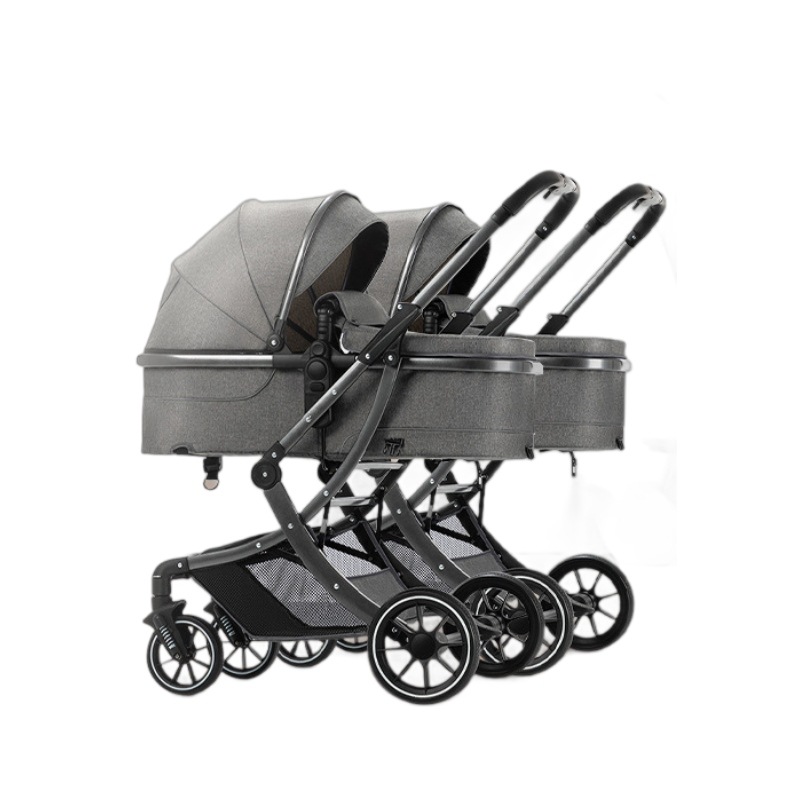 Carrito de bebé plegable ligero, se puede sentar y acostarse, paisaje alto, desmontable, carrito de bebé para recién nacidos